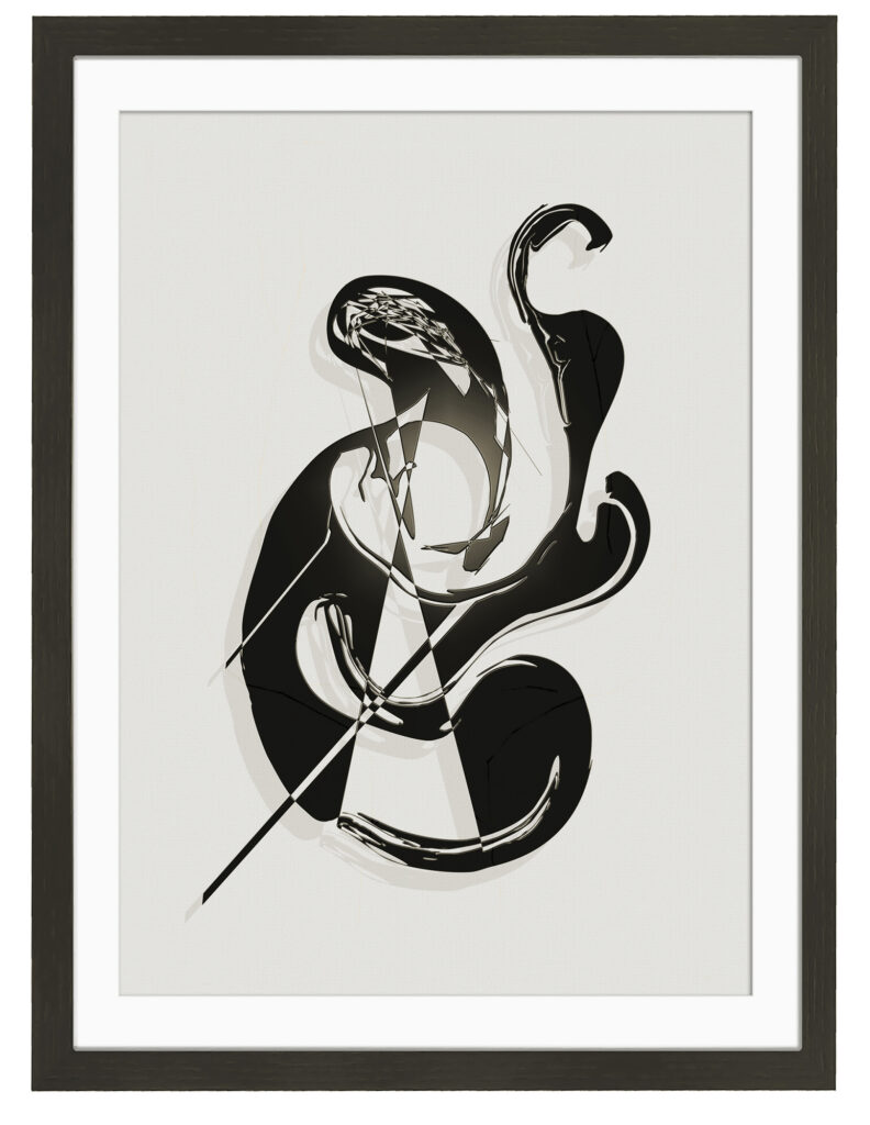 Bleistiftzeichnung, dig. bearbeitet, Dig.-Druck; 40 x 30 cm; (2001) 2025