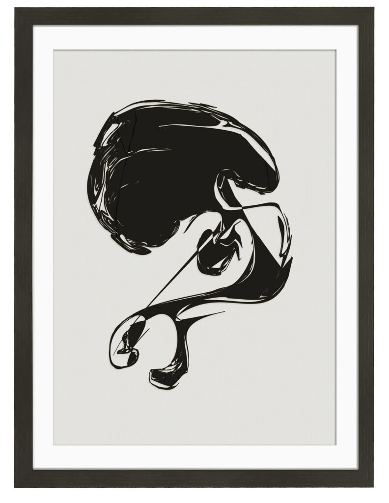 Bleistiftzeichnung, dig. bearbeitet, Dig.-Druck; 40 x 30 cm; (2001) 2025