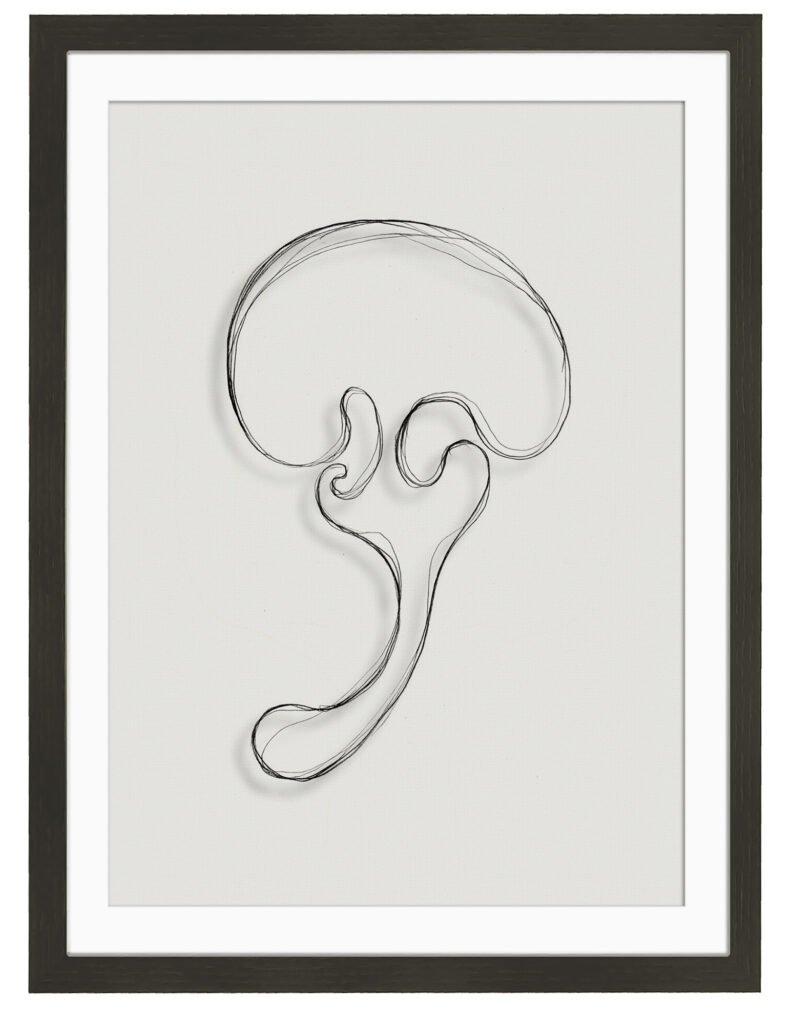 Bleistiftzeichnung, dig. bearbeitet, Dig.-Druck; 40 x 30 cm; (2001) 2025